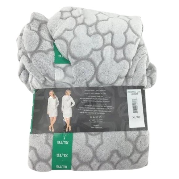 Disney Women's Grey Micky Mouse Hooded Lounger / Various Sizes - Picture 2 of 2